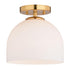 Vaxcel Shelby 9.25 in. W 1 Light Semi Flush Mount in Natural Brass Model: C0314