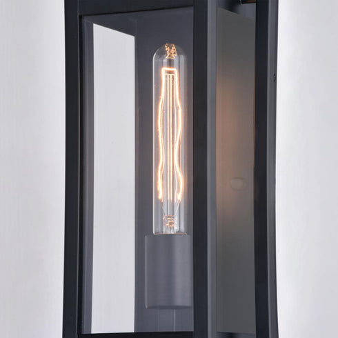 Vaxcel Sheridan 7 in. Outdoor Wall Light in Matte Black Model: T0688