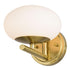 Vaxcel Sloane 1 Light Wall Light in Satin Brass Model: W0432
