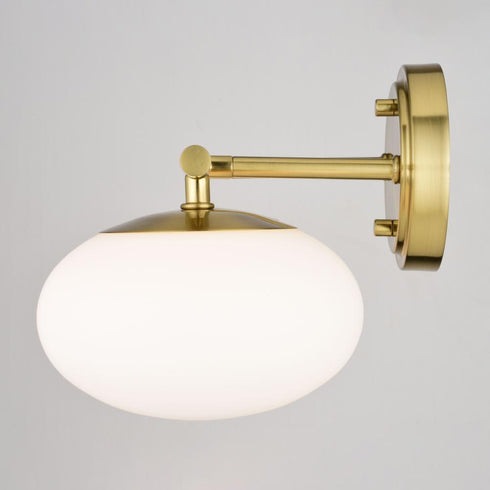 Vaxcel Sloane 1 Light Wall Light in Satin Brass Model: W0432