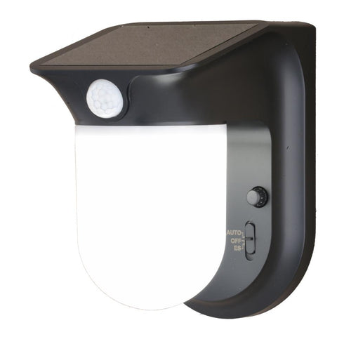 Vaxcel Solar Powered 4.5 in. Solar LED Outdoor Motion Sensor Wall Jar Light in Black Model: T0724