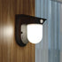 Vaxcel Solar Powered 4.5 in. Solar LED Outdoor Motion Sensor Wall Jar Light in Black Model: T0724