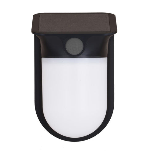 Vaxcel Solar Powered 4.5 in. Solar LED Outdoor Motion Sensor Wall Jar Light in Black Model: T0724