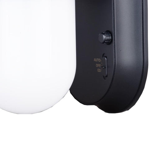 Vaxcel Solar Powered 4.5 in. Solar LED Outdoor Motion Sensor Wall Jar Light in Black Model: T0724