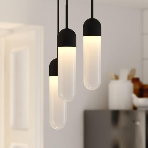 Vaxcel Thalia 10 in. 3 Watt Light Pendant in Matte Black Model: P0423