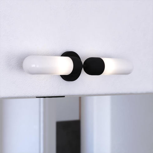 Vaxcel Thalia 24.75 in. 2 Light Wall Light in Matte Black Model: W0481