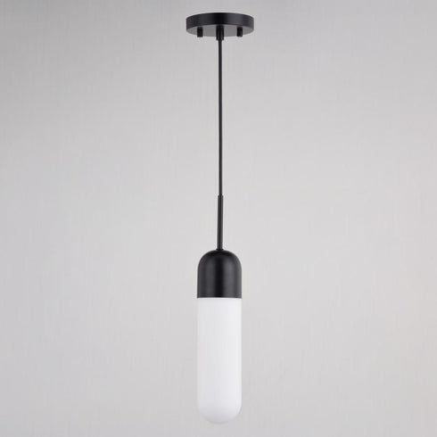 Vaxcel Thalia 4.75 in. W 1 Light Mini Pendant in Matte Black Model: P0421