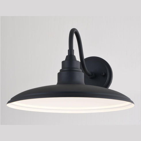 Vaxcel Tucson 13 in. LED Outdoor Wall Light in Textured Black and White Model: T0679