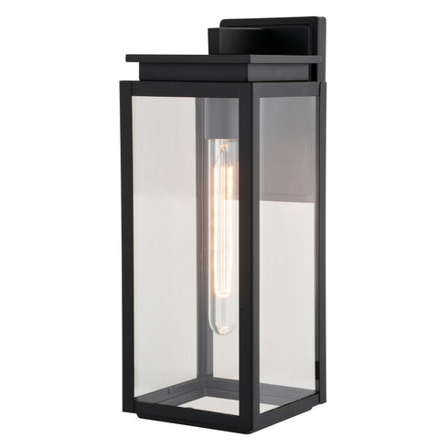 Vaxcel Uptown 6 in. W Outdoor Wall Light in Matte Black Model: T0777