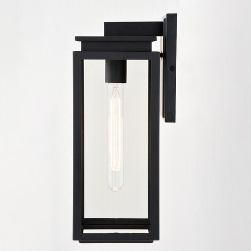 Vaxcel Uptown 6 in. W Outdoor Wall Light in Matte Black Model: T0777