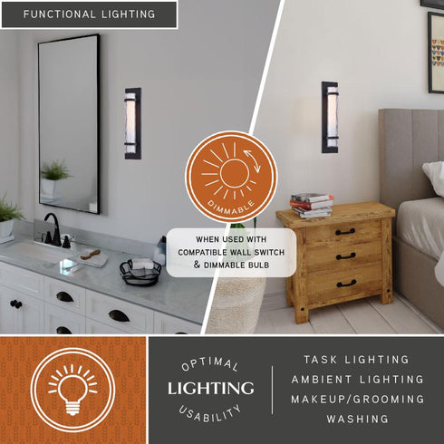Vaxcel Vilo 4.5 in Wall Light in Matte Black Model: W0498