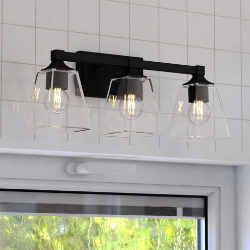 Vaxcel Wallingford 22.5 in. W Vanity Light in Matte Black Model: W0495