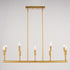 Vaxcel Warwick 32.25 in. W 10 Light Linear Chandelier in Natural Brass Model: H0306