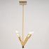 Vaxcel Warwick 32.25 in. W 10 Light Linear Chandelier in Natural Brass Model: H0306