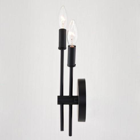 Vaxcel Warwick 5.75 in. W 2 Light Wall Light in Matte Black Model: W0493