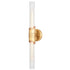 Vaxcel Webster 24.5 in. 2 Light Wall Light in Natural Brass Model: W0464