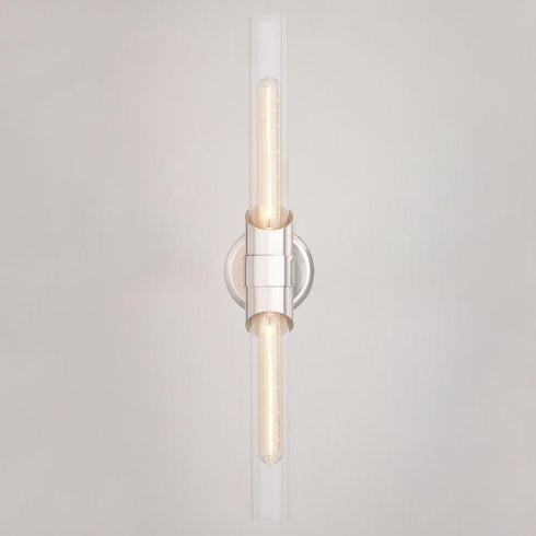 Vaxcel Webster 24.5 in. 2 Light Wall Light in Polished Nickel Model: W0463