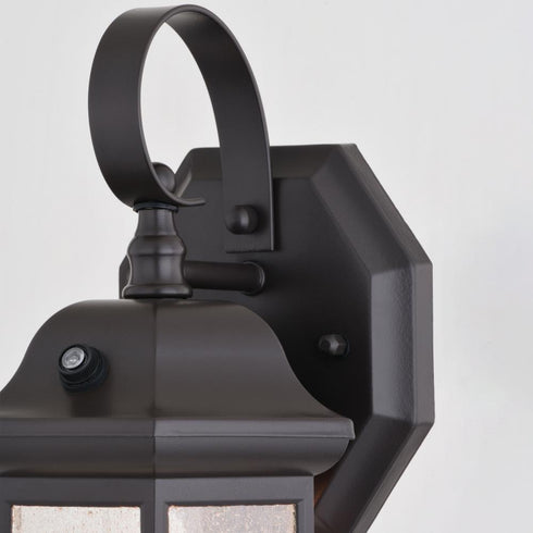 Vaxcel Wellington 6 in. Dusk to Dawn Outdoor Wall Light in Medium Bronze Model: T0738