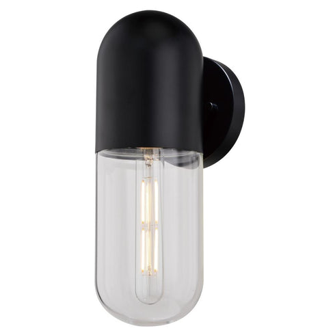 Vaxcel West Loop 12.5 in.H Outdoor Wall Light in Matte Black Model: T0758