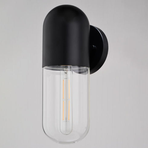 Vaxcel West Loop 12.5 in.H Outdoor Wall Light in Matte Black Model: T0758