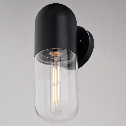 Vaxcel West Loop 12.5 in.H Outdoor Wall Light in Matte Black Model: T0758