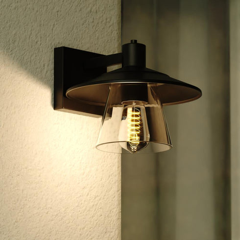 Vaxcel Westport 10 in. Outdoor Wall Light in Textured Black Model: T0752