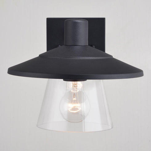 Vaxcel Westport 10 in. Outdoor Wall Light in Textured Black Model: T0752