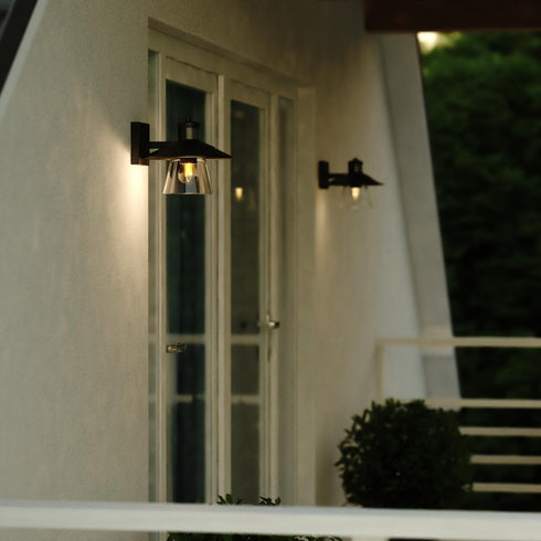 Vaxcel Westport Dualux 10 in. Outdoor Motion Sensor Wall Light in Textured Black Model: T0753
