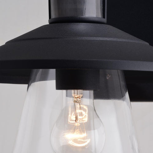 Vaxcel Westport Dualux 10 in. Outdoor Motion Sensor Wall Light in Textured Black Model: T0753