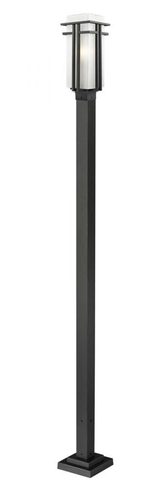 Z-Lite Abbey 1 Light Outdoor Post Mounted Fixture in Black Finish Model: 549PHB-536P-BK