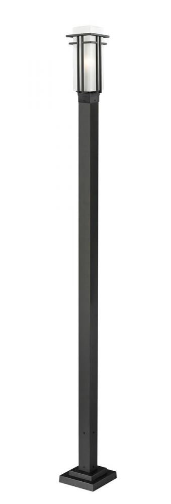 Z-Lite Abbey 1 Light Outdoor Post Mounted Fixture in Black Finish Model: 549PHM-536P-BK