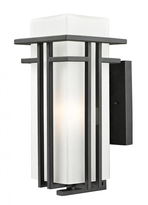 Z-Lite Abbey 1 Light Outdoor Wall Light in Black Finish Model: 549M-BK