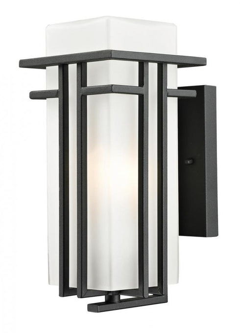 Z-Lite Abbey 1 Light Outdoor Wall Light in Black Finish Model: 549S-BK