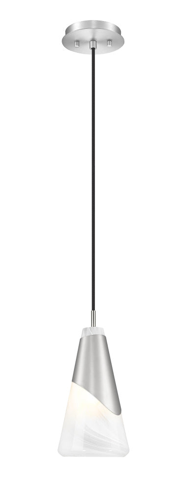 Z-Lite Aimie 1 Light Pendant in Brushed Nickel Finish Model: 828P6-BN