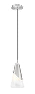 Z-Lite Aimie 1 Light Pendant in Brushed Nickel Finish Model: 828P6-BN