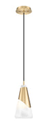 Z-Lite Aimie 1 Light Pendant in Brushed Nickel Finish Model: 828P6-BN
