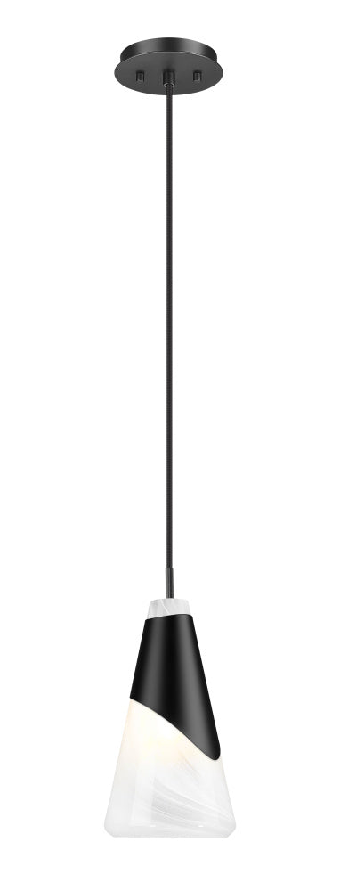 Z-Lite Aimie 1 Light Pendant in Brushed Nickel Finish Model: 828P6-BN