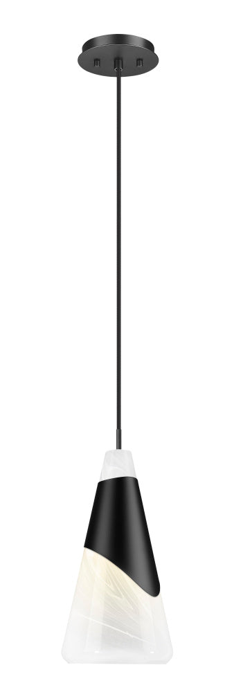 Z-Lite Aimie 1 Light Pendant in Brushed Nickel Finish Model: 828P7-BN