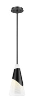 Z-Lite Aimie 1 Light Pendant in Brushed Nickel Finish Model: 828P7-ROD-BN