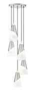 Z-Lite Aimie 5 Light Chandelier in Brushed Nickel Finish Model: 828P6-5R-BN