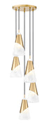 Z-Lite Aimie 5 Light Chandelier in Brushed Nickel Finish Model: 828P6-5R-BN
