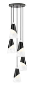Z-Lite Aimie 5 Light Chandelier in Brushed Nickel Finish Model: 828P6-5R-BN
