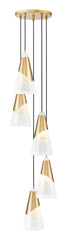 Z-Lite Aimie 5 Light Chandelier in Brushed Nickel Finish Model: 828P7-5R-BN