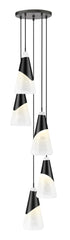 Z-Lite Aimie 5 Light Chandelier in Brushed Nickel Finish Model: 828P7-5R-BN