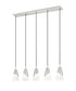 Z-Lite Aimie 5 Light Linear Chandelier in Brushed Nickel Finish Model: 828P6-5L-BN