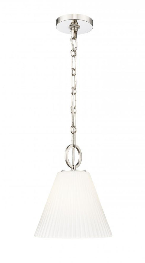 Z-Lite Alaric 1 Light Pendant in Matte Black Finish Model: 3042P10-MB