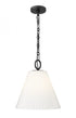 Z-Lite Alaric 1 Light Pendant in Matte Black Finish Model: 3042P14-MB