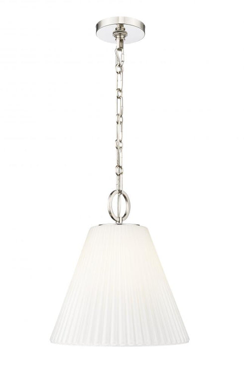 Z-Lite Alaric 1 Light Pendant in Matte Black Finish Model: 3042P14-MB
