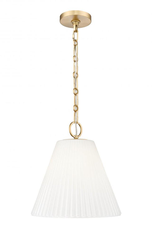Z-Lite Alaric 1 Light Pendant in Matte Black Finish Model: 3042P14-MB
