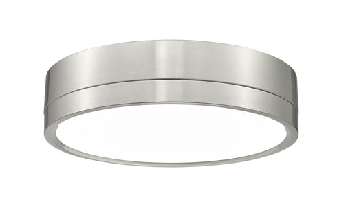 Z-Lite Algar 1 Light Flush Mount in Brushed Nickel Finish Model: 1006F12-BN-LED